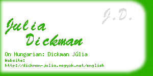 julia dickman business card